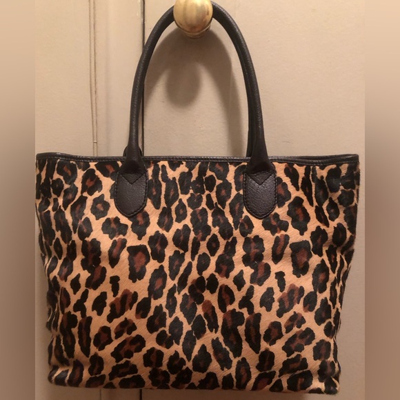 Dkny Bags Nwt Beautiful Dkny Leather Trimmed Leopard Print Pony